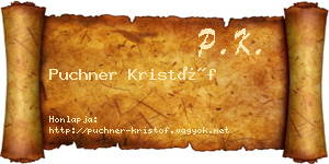 Puchner Kristóf névjegykártya