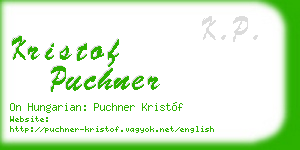 kristof puchner business card